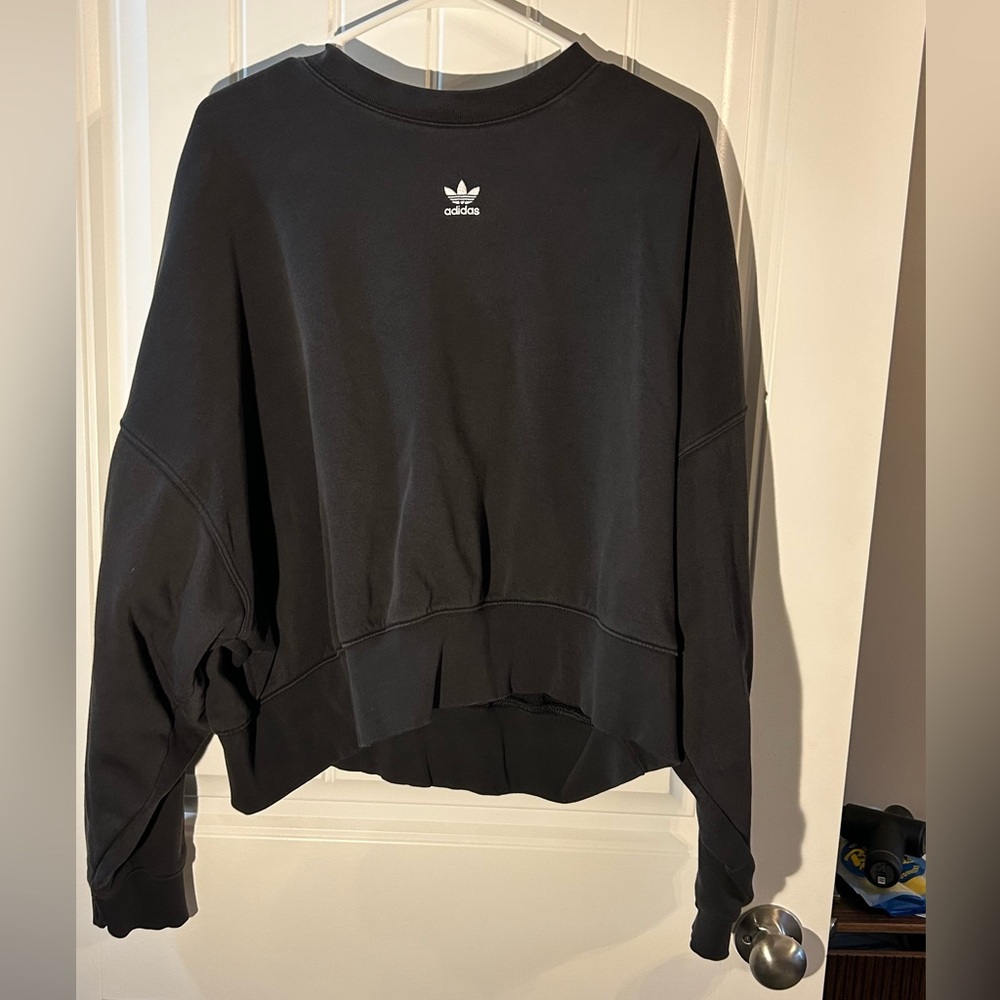 Adidas Cropped Crewneck / Black / Size L
